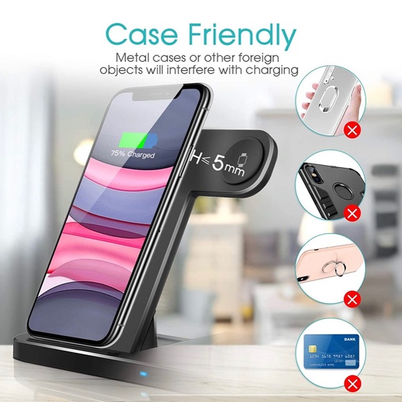 QI-EU 4 in 1 FAST CHARGER , Black, NIB - Picture 6 of 9